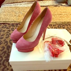 Charlotte Olympia Mauve Eternally Dolly Pumps